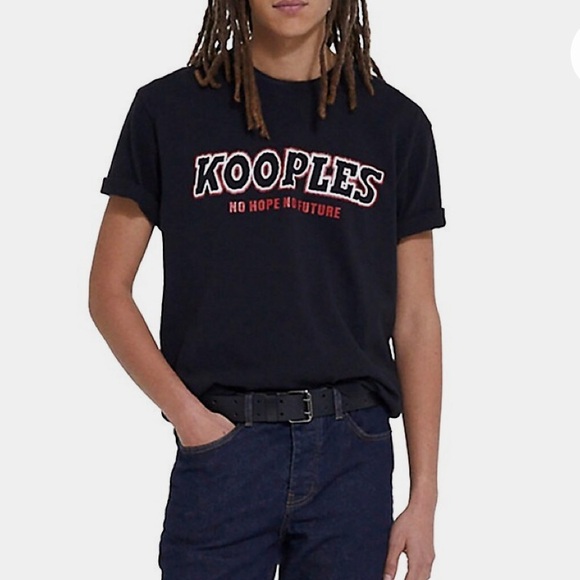 The Kooples Logo No Hope No Future Graphic Cotton Tee Shirt - Picture 1 of 13